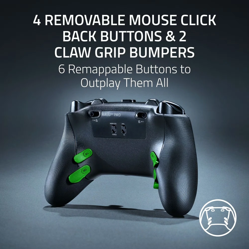 Razer Gaming Controller | Raiju V3 Pro for PS5 & PC | Juodas