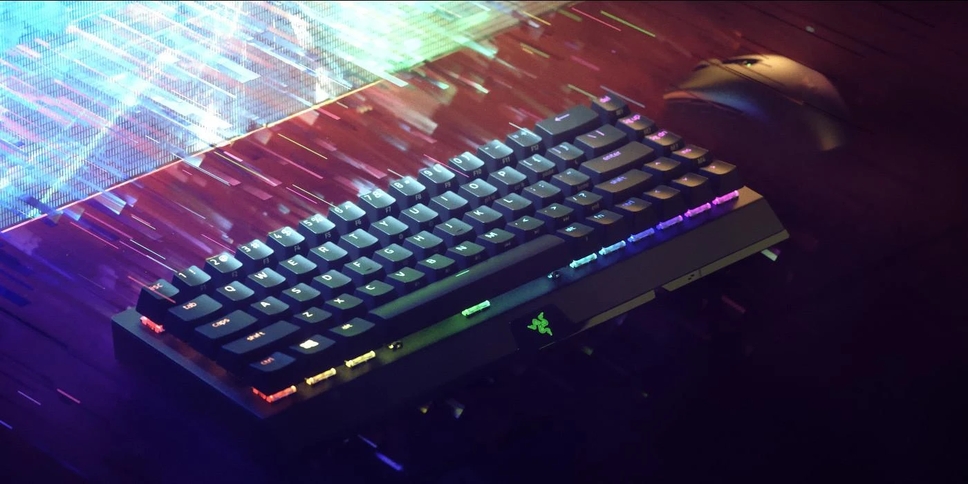Belaidė 65% Klaviatūra Razer BlackWidow V3 Mini HyperSpeed su Razer Chroma RGB, Yellow Switch, US išdėstymas
