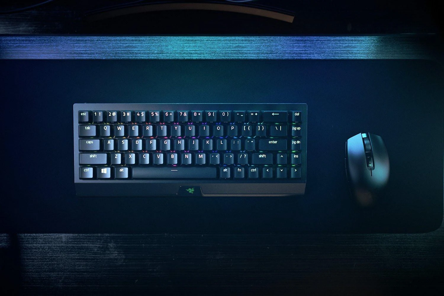 Belaidė 65% Klaviatūra Razer BlackWidow V3 Mini HyperSpeed su Razer Chroma RGB, Yellow Switch, US išdėstymas
