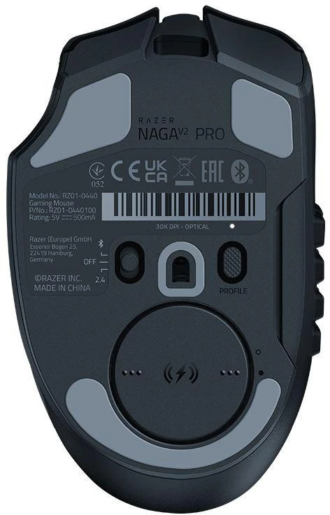 Razer | Naga V2 Pro | Pelė žaidimams | Wireless | 2.4GHz, Bluetooth | Juodas | Yes