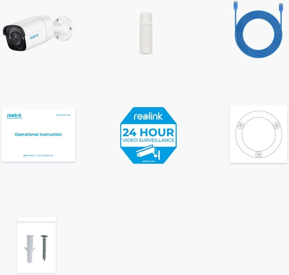Reolink | IP kamera | RLC-510A | Kulka | 5 MP | Fiksuotas objektyvas | Maitinimas per Ethernet (PoE) | IP66 | H.264 | „MicroSD“ (maks. 256 GB) | Baltas
