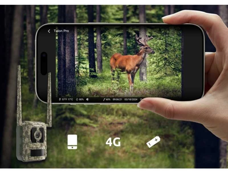 „Reolink“ | 4K 4G mobiliojo ryšio takų kamera su tiesioginio transliavimo funkcija | „Talon“ serija S130 | Takų kamera | 8 MP | 4 mm / F1.6 | IP67 | H.265 | „MicroSD“ kortelė, iki 256 GB
