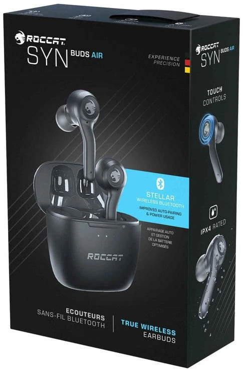Belaidės ausinės Roccat Syn Buds Air, Juodos