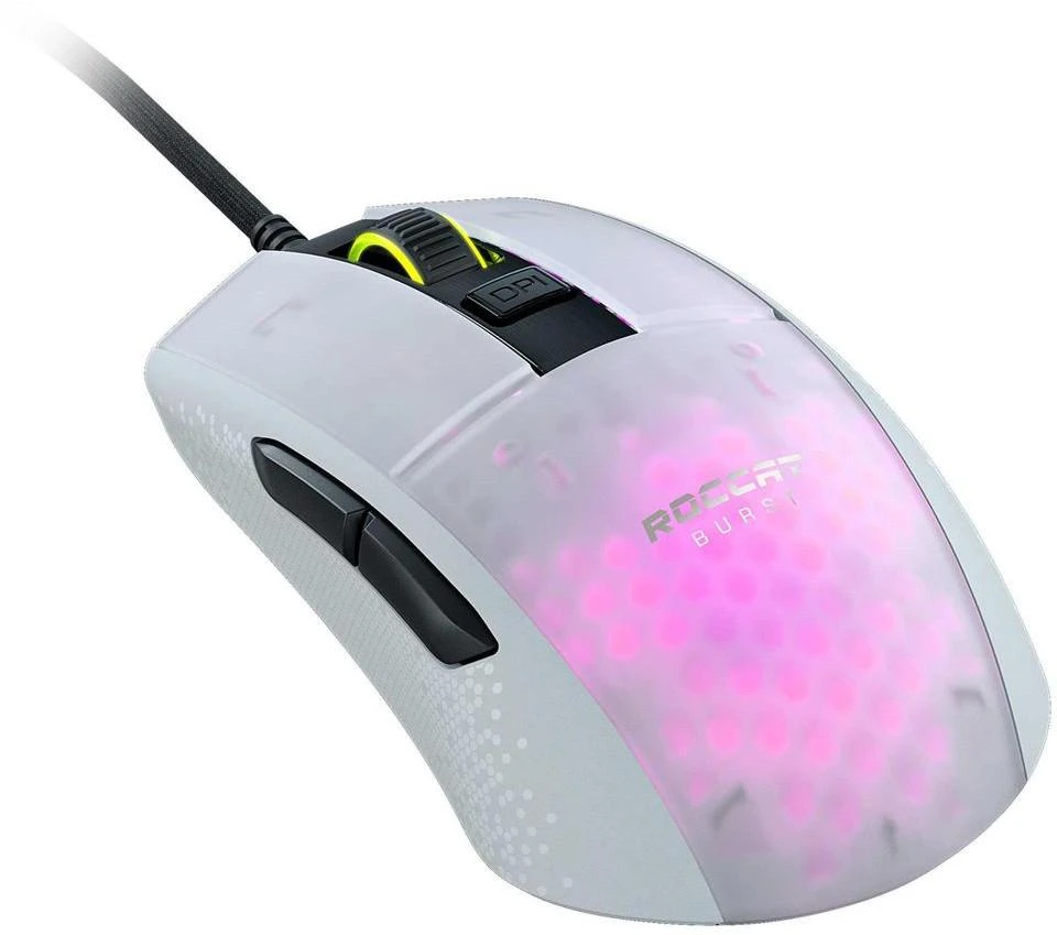 Lengva Žaidimų Pelė Roccat Burst Pro, Titan Optical Switch, 16000dpi, Balta