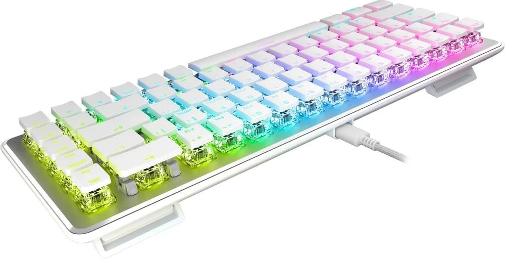 ROCCAT Vulcan II Mini RGB balta mechaninė klaviatūra (US, Raudona switch)