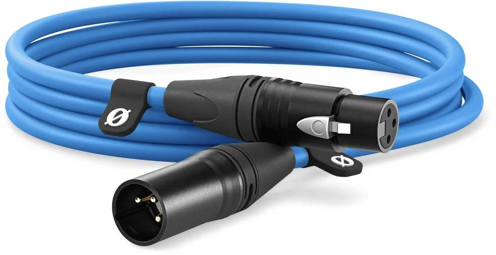 RODE XLR kabelis 3m su juodomis jungtimis