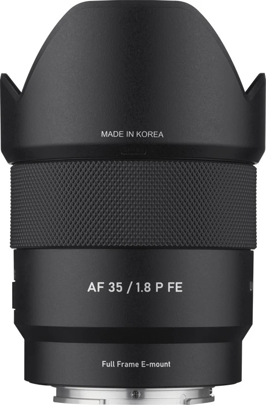 „Sony FE Samyang Samyang AF 35mm f/1.8 P“ objektyvas (viso kadro ir APS-C)