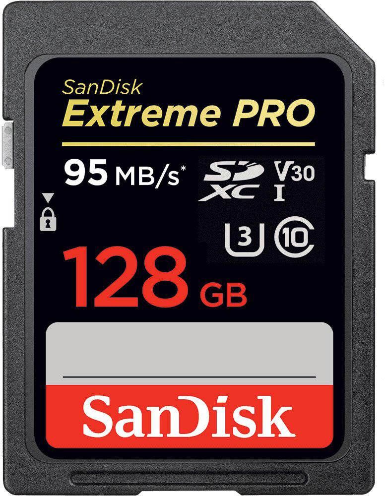 Atminties kortelė SanDisk SDXC 128GB Extreme Pro 200/90 MB/s V30 UHS-I U3