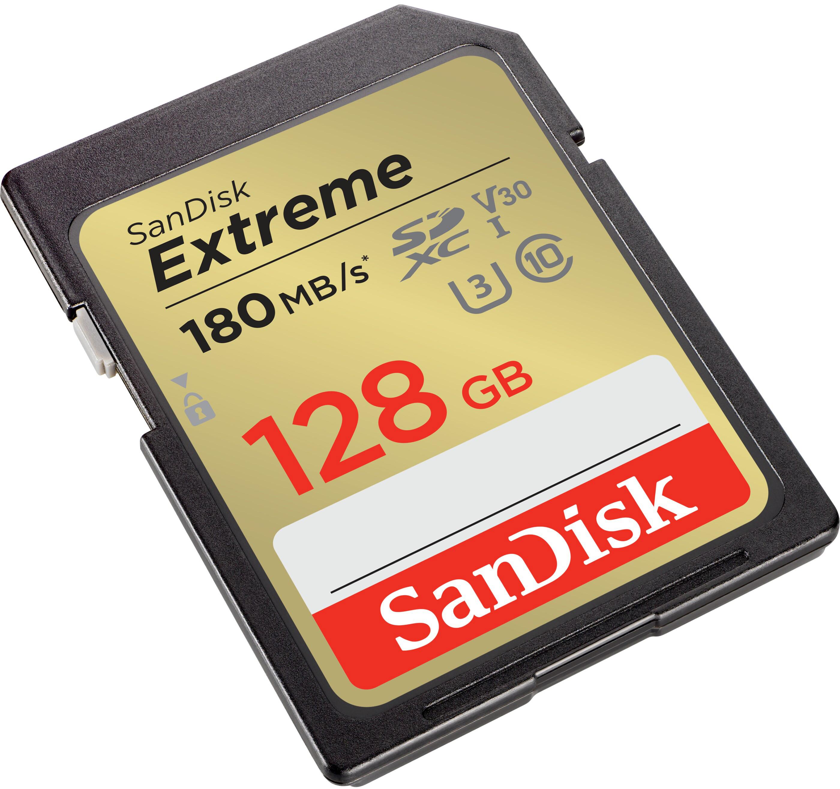 Atminties kortelė Sandisk Extreme SDXC, 128 GB
