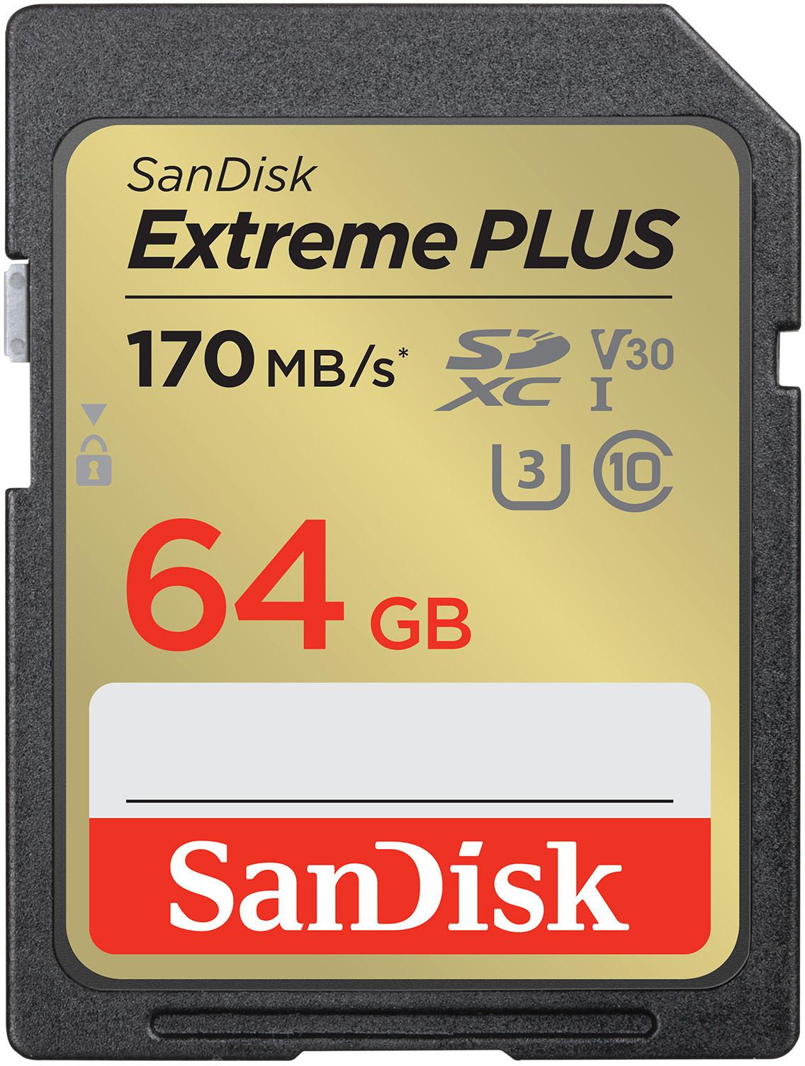 Atminties kortelė SanDisk Extreme Plus SDXC 64 GB
