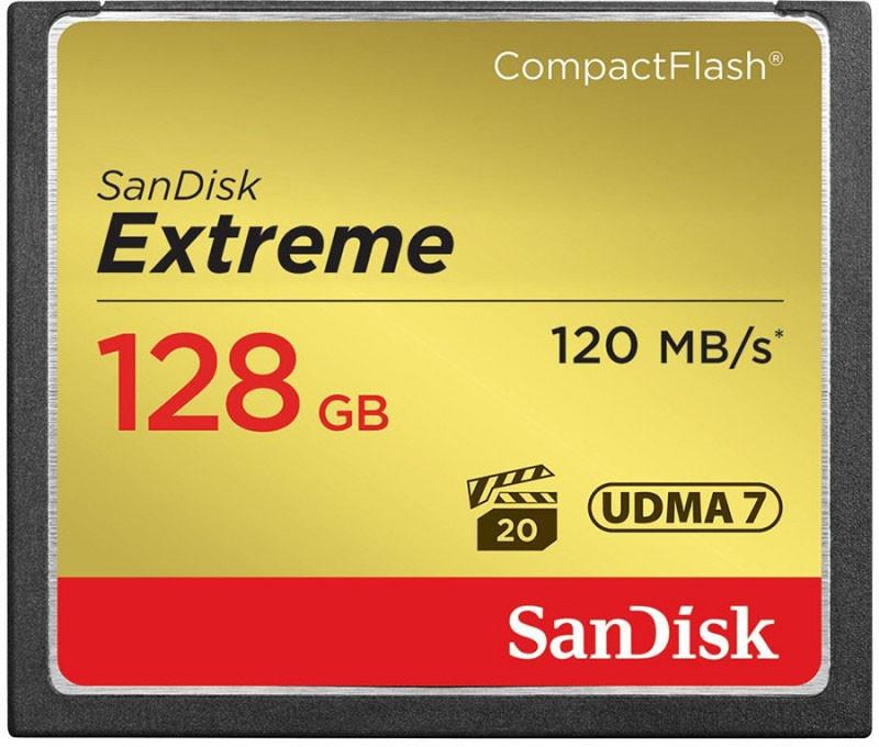 Atminties kortelė SanDisk Extreme CF 128GB 120MB/s UDMA7 SDCFXSB-128G-G46 atmintis