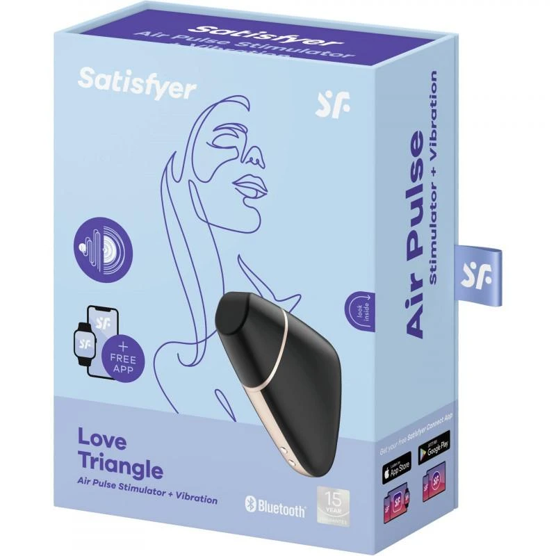 SATISFYER MEILĖS TRIKAMPIS CONNECT APP Juodas