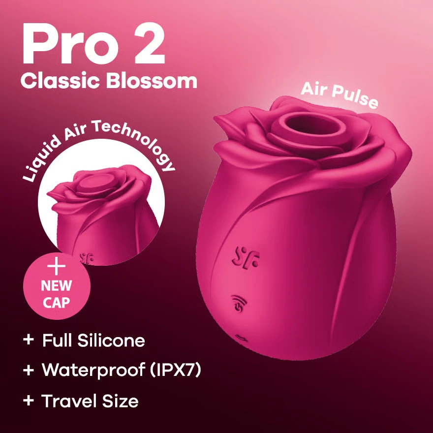 SATISFYER - AIR PULSE PRO 2 CLASSIC BLOSSOM VIBRATOR