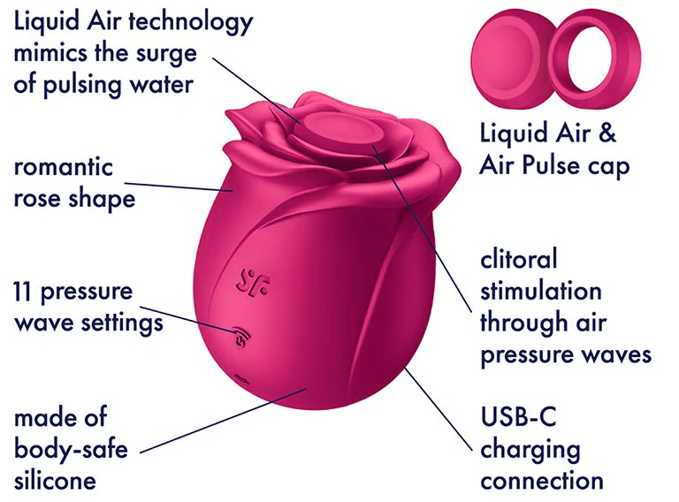 SATISFYER - AIR PULSE PRO 2 CLASSIC BLOSSOM VIBRATOR
