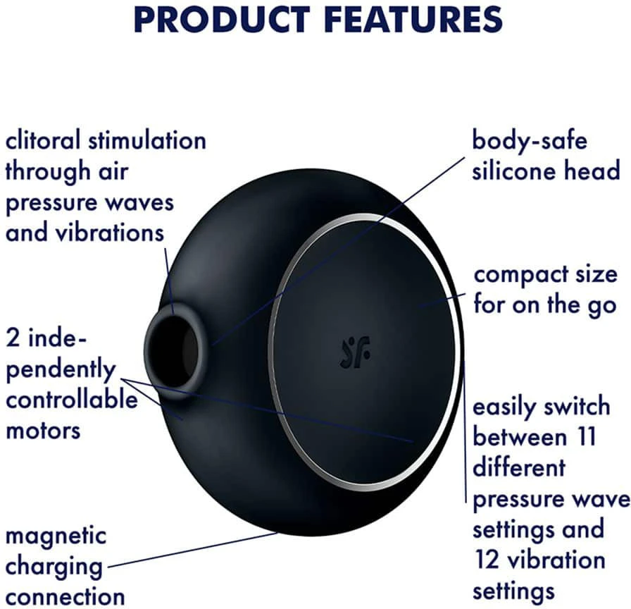 Satisfyer Pro To Go 3 klitorio stimuliatorius juodas