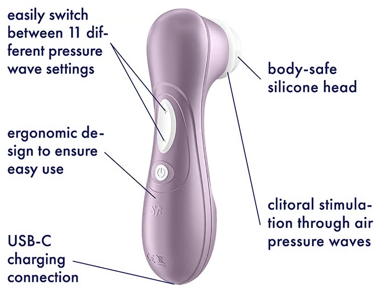 Satisfyer - Pro 2 oro impulsų stimuliatorius violetinis