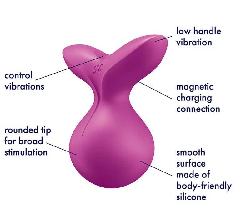 Satisfyer Viva la Vulva 3 Violetinis klitorio vibratorius