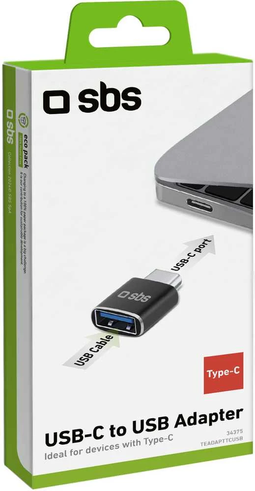 SBS Mobile SBS USB-C zu USB adapteris, juodas