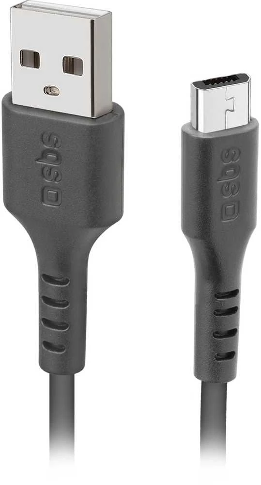 SBS LTHL200 USB-A – Micro-USB kabelis 1m – juodos spalvos