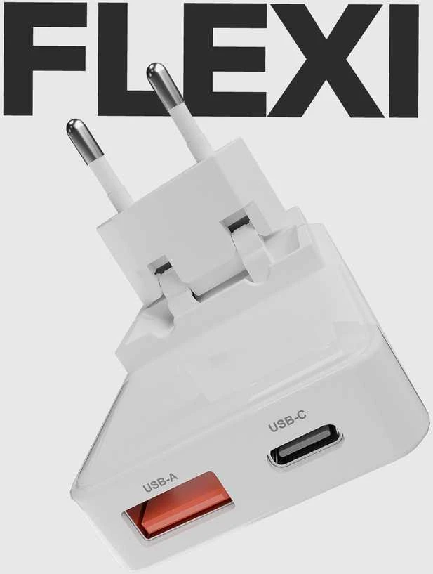 SBS 20W USB-A, USB-C, plokščias