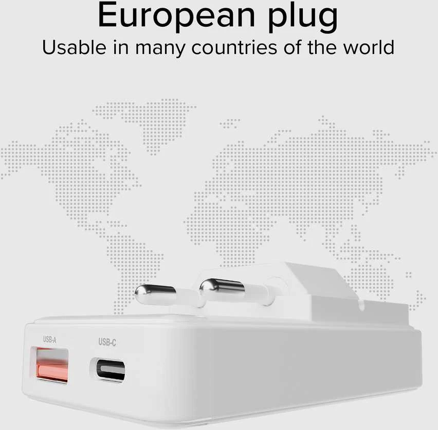 SBS 20W USB-A, USB-C, plokščias