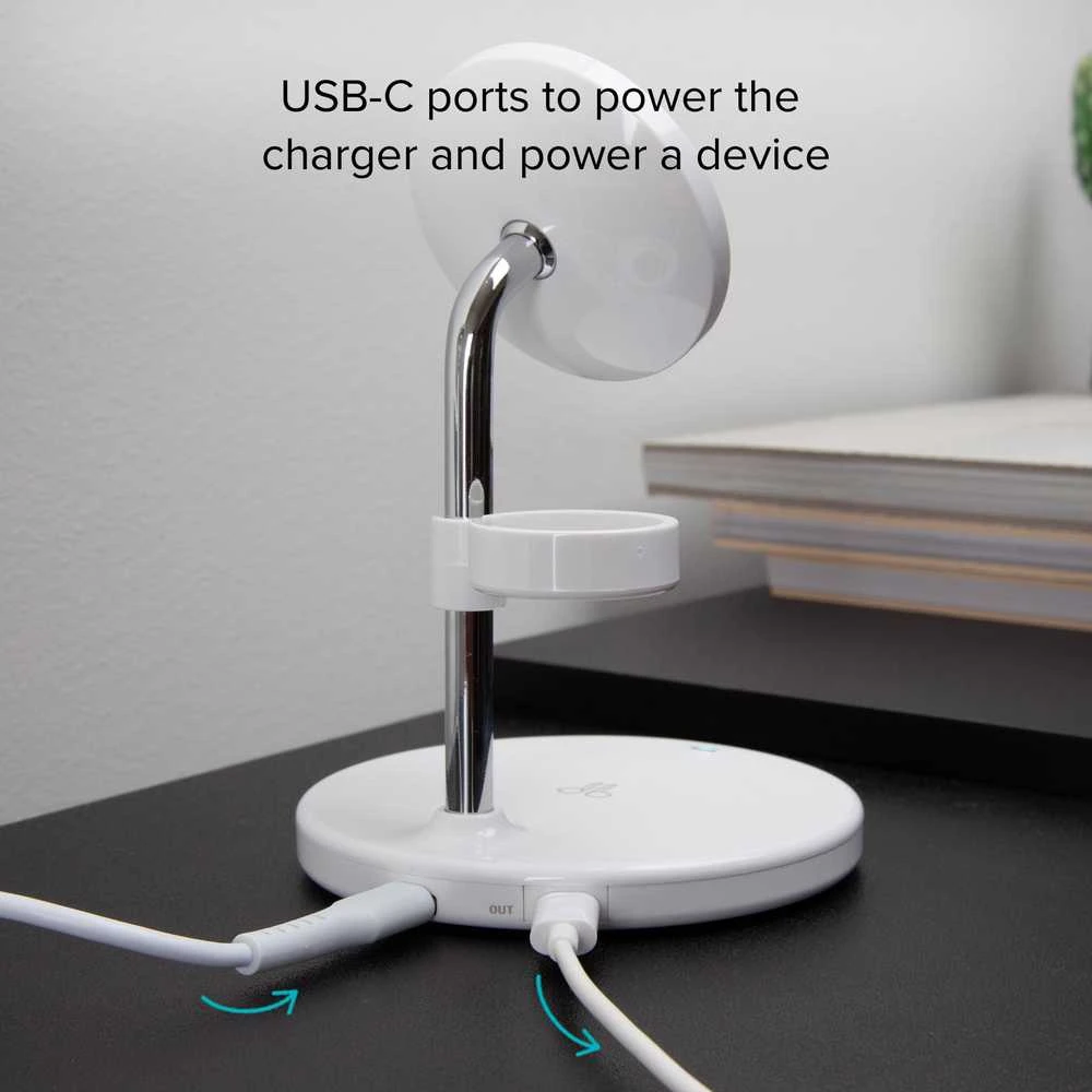 SBS įkrovimo stotelė MagSafe 15W 3in1, balta