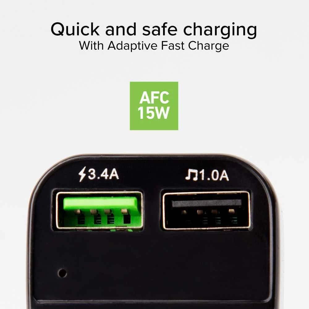 SBS FM siųstuvas/automobilinis įkroviklis 2xUSB 15W