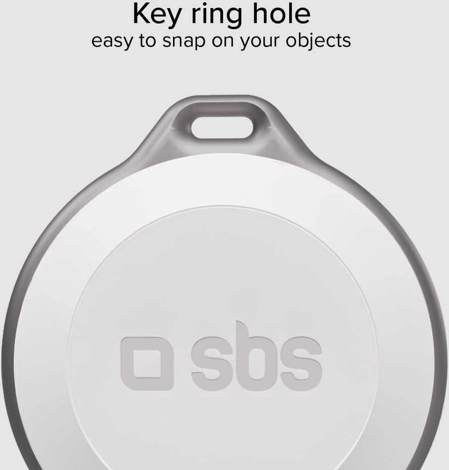 SBS Track My Circle atsparus vandeniui IP65 lokatorius, suderinamas su Apple Find My™ ir Baltas