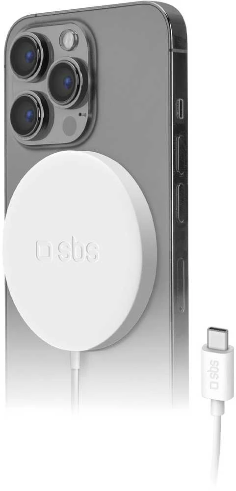 SBS belaidis įkroviklis „Magsafe 15W“, baltas