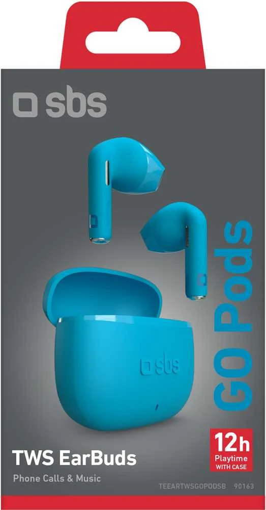 SBS belaidės ausinės Go Pods TWS, mėlynos