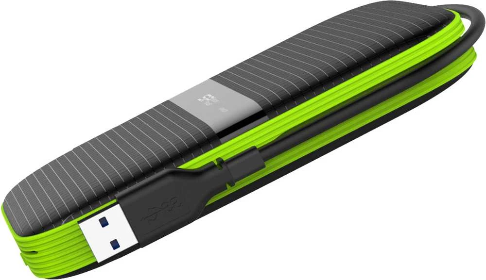 Išorinis kietasis diskas Silicon Power Armor A60 2TB SP020TBPHDA60S3K, Juodas/žalias