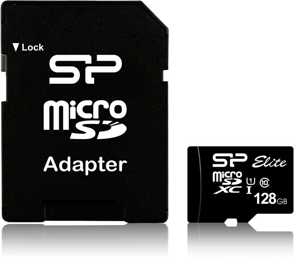 SILIKONIO MAITINIMO KOMPIUTERIS & COMMUNICAT SILICONPOW SP128GBSTXBU1V10SP Silicon Power atminties kortelė Micro SDXC 128GB Class 10 Elite UHS-1 +Adapteriai