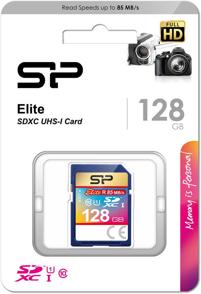 Silicon Power atminties kortelė SDXC 128GB Elite