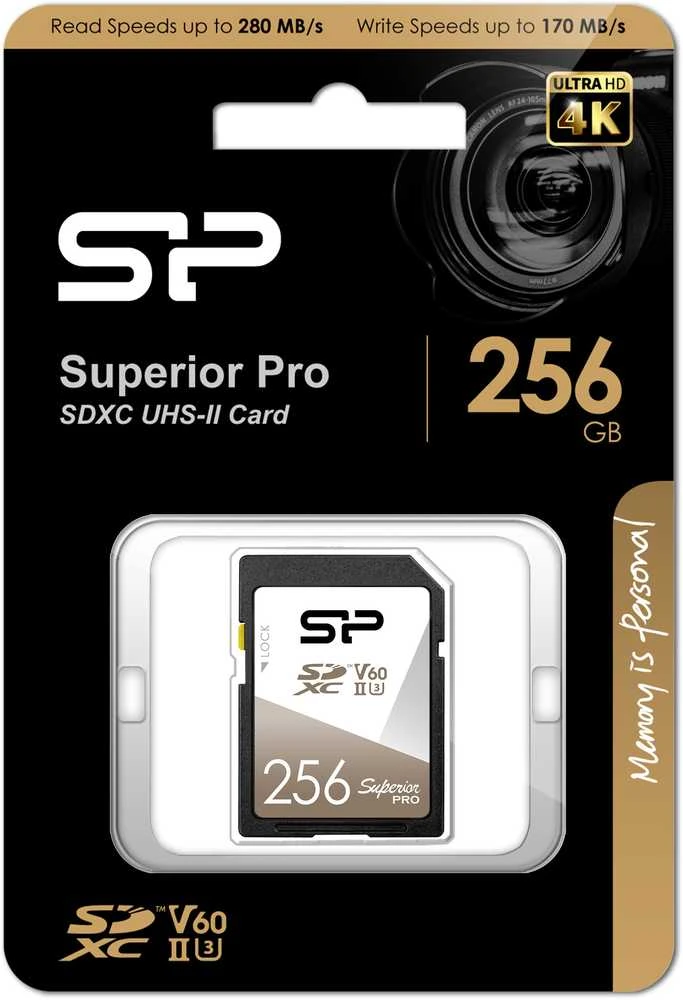 Silicon Power atminties kortelė SDXC 256GB Superior Pro UHS-II