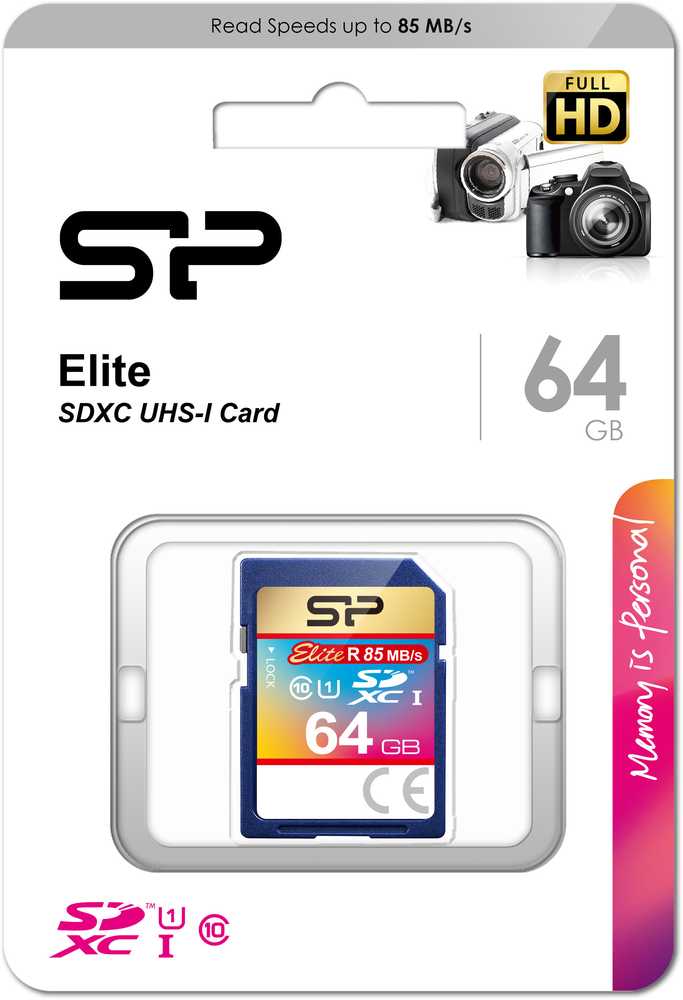 Silicon Power atminties kortelė SDXC 64GB Elite