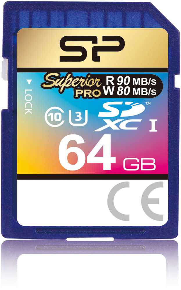 Silicon Power atminties kortelė SDXC 64GB Superior UHS-I U3