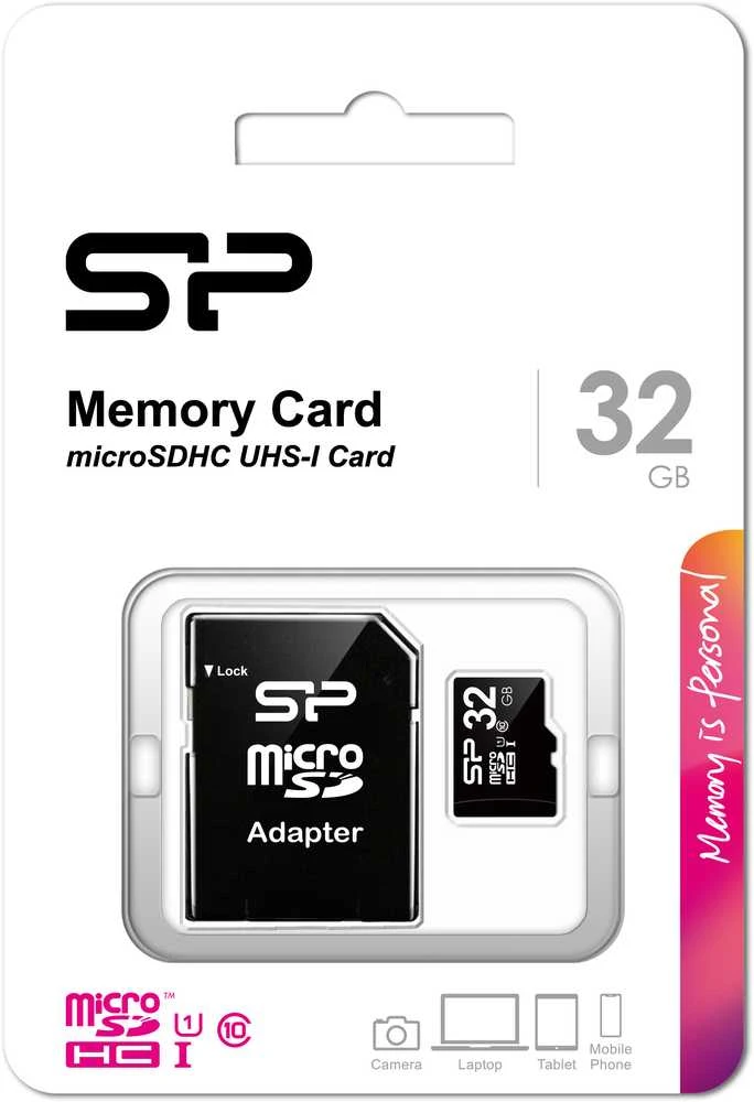 Silicon Power | 32 GB | Micro SDHC | Flash atminties klasė 10 | SD adapter