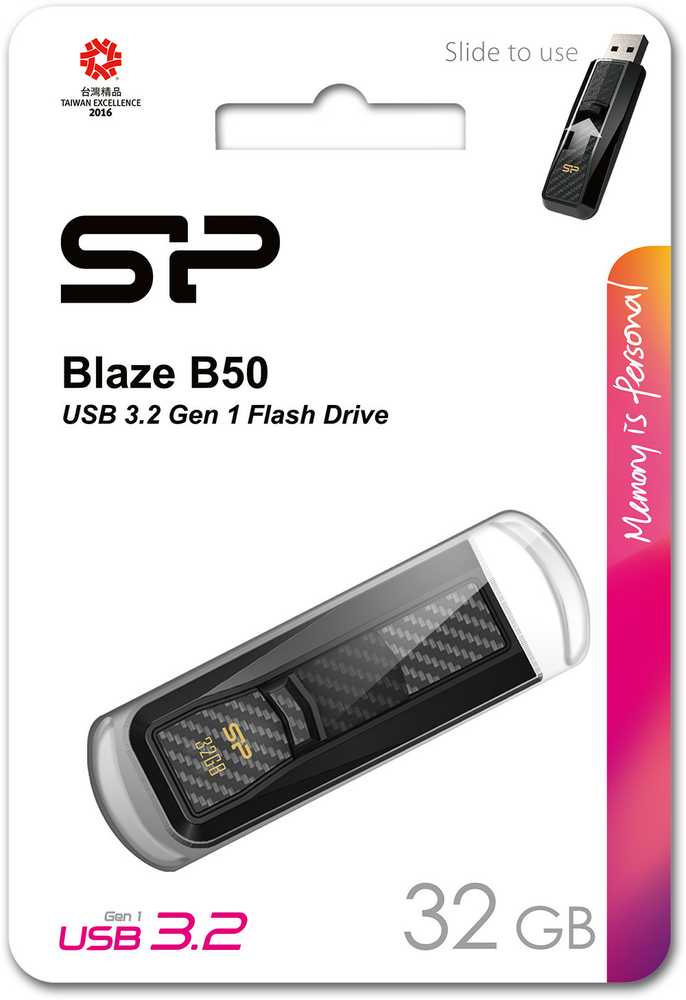 „Silicon Power“ atmintinė 32 GB Blaze B50 USB 3.0, juoda