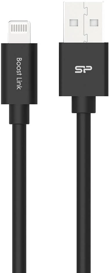 Silicon Power Silicio galia | A tipo USB prie žaibo kabelis | LK15 MFi | Apple | PVC | Juodas