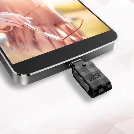 Silicon Power USB 3.2 Flash Drive Mobile C31 16 GB, USB Type-C/USB 3.2 Gen 1, Juodas