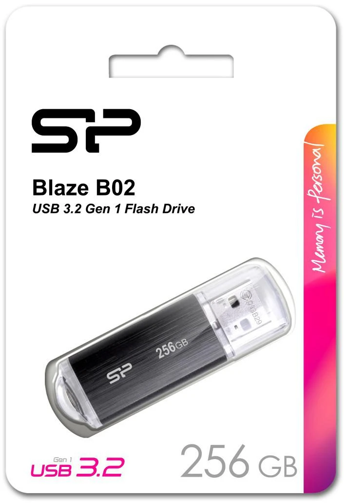 SILIKONIO MAITINIMO KOMPIUTERIS & COMMUNICAT SILICON POWER Blaze B02 USB atmintis 256GB USB 3.2 Juodas