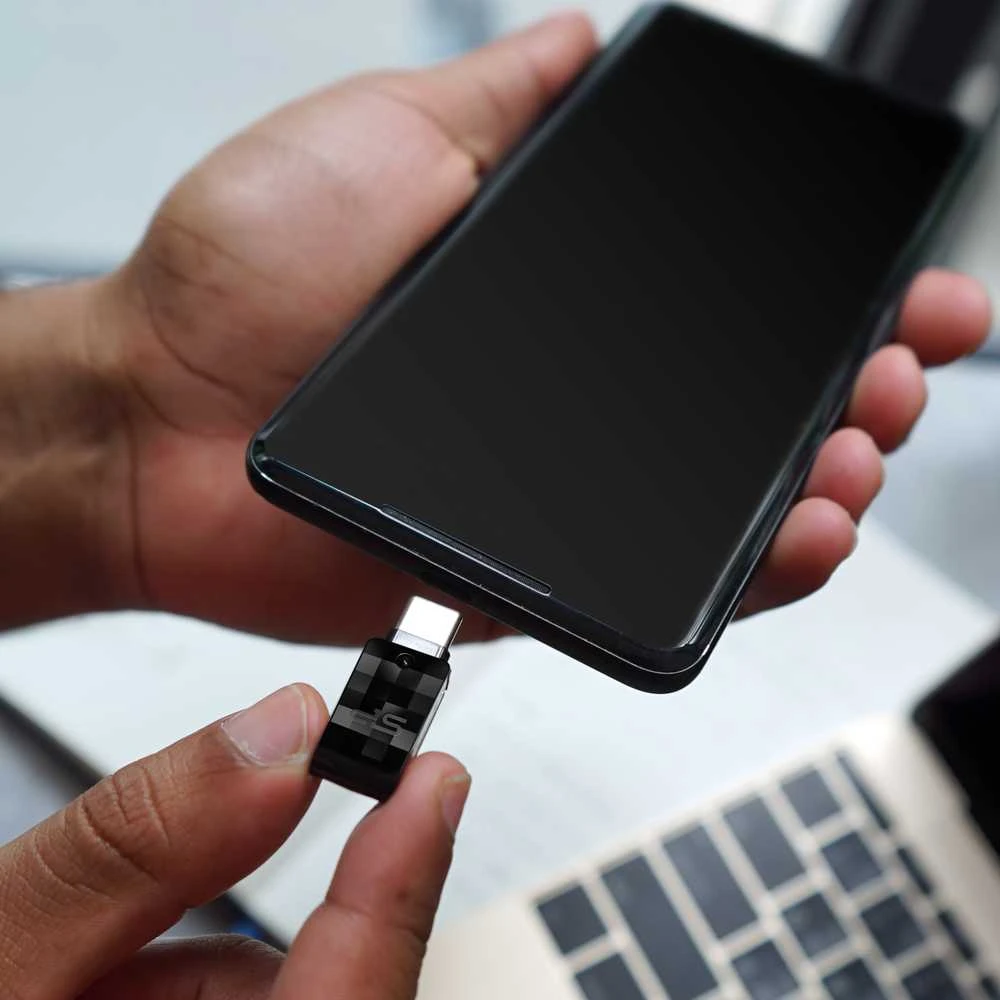 Silicon Power Mobile C31 USB flash drive 32 GB USB Type-A / USB Type-C 3.2 Gen 1 (3.1 Gen 1) Juodas, Sidabrinis