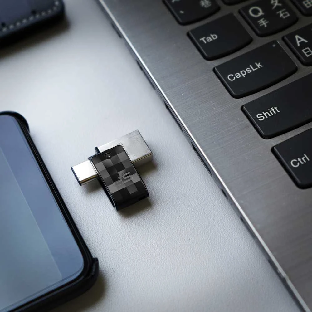 Silicon Power Mobile C31 USB flash drive 32 GB USB Type-A / USB Type-C 3.2 Gen 1 (3.1 Gen 1) Juodas, Sidabrinis