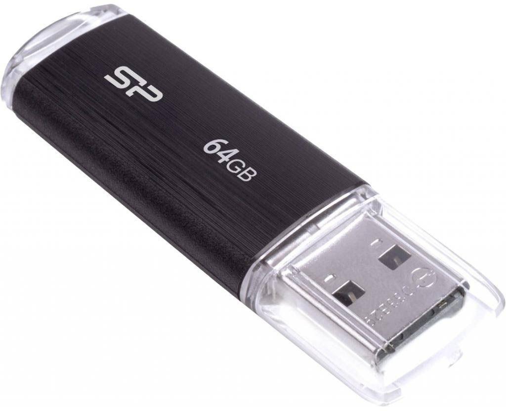Silicon Power ULTIMA U02 64 GB, USB 2.0, Juodas