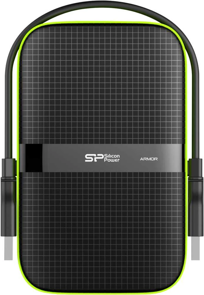 Kietasis diskas Silicon Power Armor A60 1TB 2.5 ", USB 3.1, Juodas/Žalias