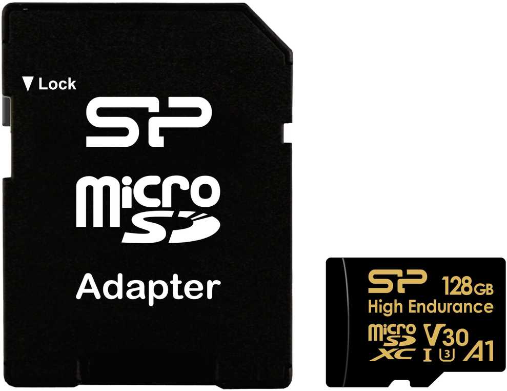 Atminties kortelė SILICON POWER Micro SDXC HIGH ENDURANCE 128GB V30 + ADAPTERIS