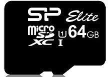 Silicon Power atminties kortelė Micro SDXC 64GB Elite + adapteris