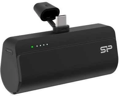 Silicon Power Bank | QD50 | 5000 mAh | USB-C | Juodas
