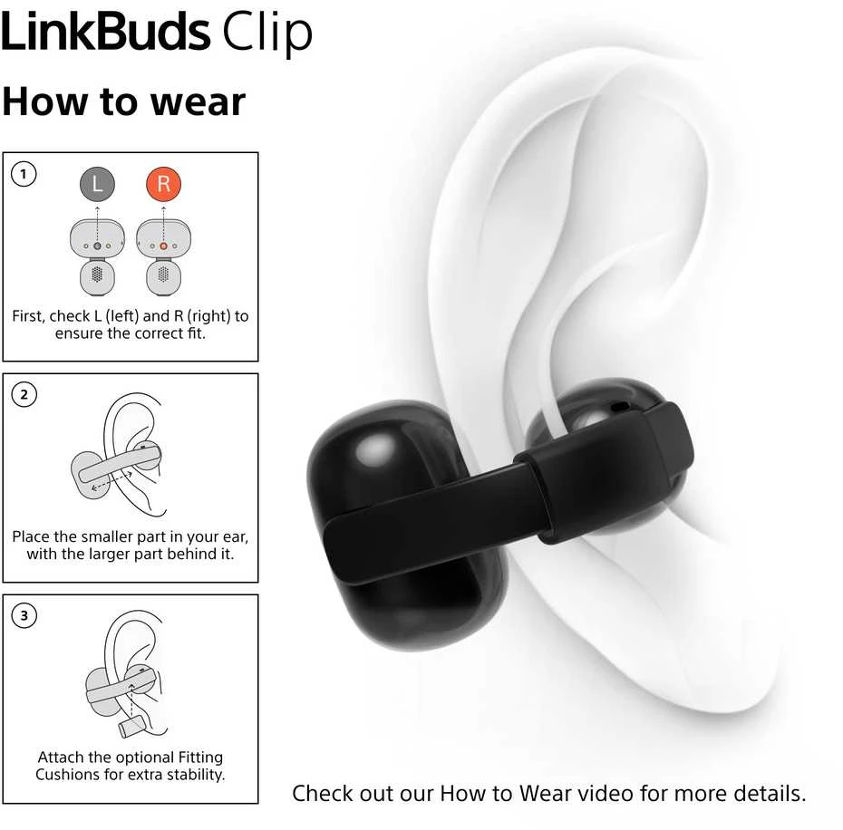 Ausinės Sony | Earbuds | LinkBuds WF-LC900 Clip | Bluetooth | Open-Ear | Greige | Belaidės