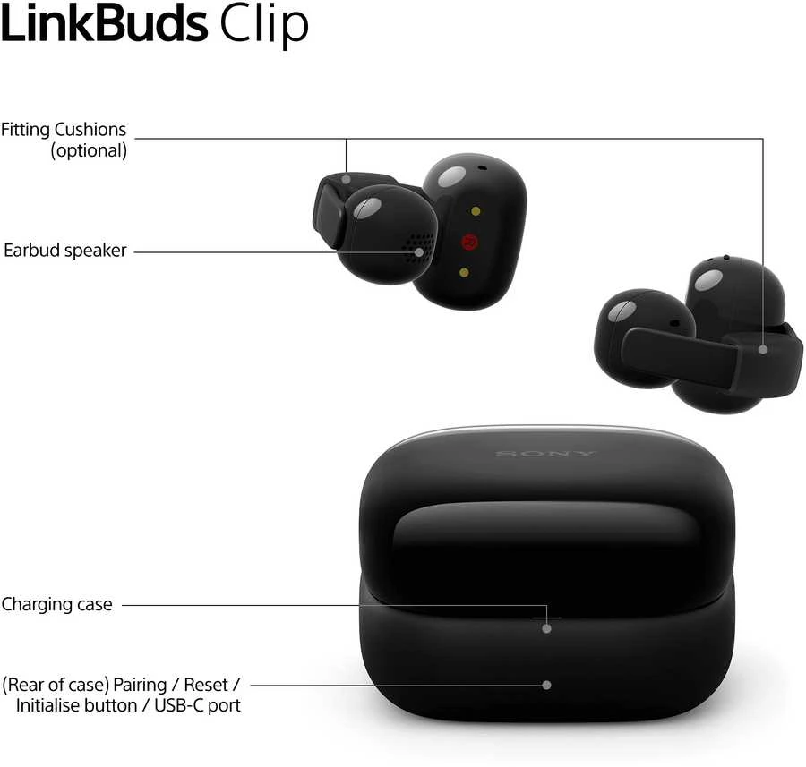 Ausinės Sony | Earbuds | LinkBuds WF-LC900 Clip | Bluetooth | Open-Ear | Žalias | Belaidės